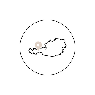 Icon für Austria Based – Symbolisiert, dass das Unternehmen seinen Sitz in Österreich hat, mit einer Markierung auf der Landkarte.